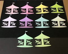4 Horses Carousel Die Cut Embellishments 6 Pcs 2-5/8″ x 2-1/2″ Scrapbook Cards