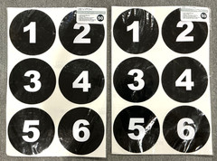 (LOT OF 2) iSYFIX Black Consecutive Number Stickers *1 to 50 *4-inch, Vinyl
