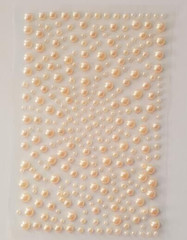 CraftbuddyUS 325 PEACH Pearl Self Adhesive Diamante Rhinestone Gems
