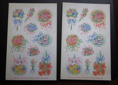 Lot of 3 Vintage ALL OCCASION & GARDEN FLOWERS Sticker Sheets – Current