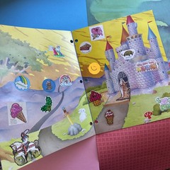 Vintage 80s Stuck On Stickers Kit 2 Scholastic Fantascenes Album Book 1983 Used