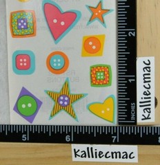 Frances Meyer BUTTON Stickers 1/2 SHEET RETIRED SEWING QUILTING