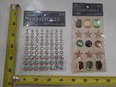 Gemstone Studs Bling Stickers 1/2 carat Diamond Mix Lot of 8 Packs Art Craft
