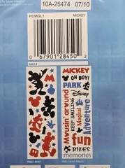 Disney Mickey Mouse Stickers Sparkly Blue Red Black Sandylion’s Silhouette 2pks