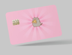 PUSHEEN CAT , 2 pc credit card skin & DEBIT CARD,TROLLEY & GYM