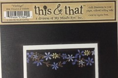 VINTAGE BLUE FLOWERS Die-Cut Frame (5pc)My Mind Eye•This & That•Button •Fabric••