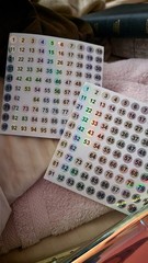 10 Sheets 1-200 Holographic Number Stickers 0.4″ Vinyl Laser Round Consecutive