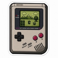 ThePeelery Retro Game Boy Color Pixel Art Vinyl Stickers DieCut Laptop Decal (3)