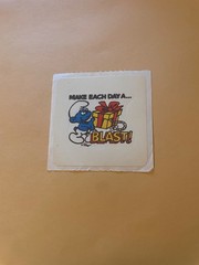 IVintage 1980s Smurfs Blast Sticker
