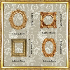 100 Pcs Vintage Frame Stickers Metallic – Scrapbooking Stickers & Embellishments