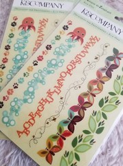 Lot of 2 K&COMPANY Rub-Ons Actopus to Zelephant BORDERS Short Animal Theme