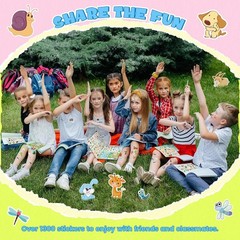 Stickers for Kids, 1300+ Cute Animals Water Bottle Sticker, 8 Sheets of Child…