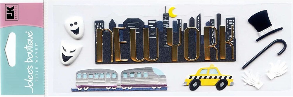 New York, travel, 3D scrapbook sticker Jolees SPJT66