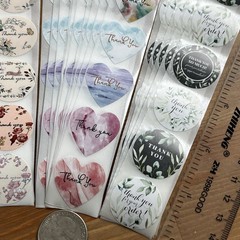 200pcs Cute Thank You Stickers 1” Small Business for Decorate Envelopes Sealing