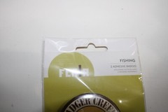 American Crafts Flair Fishing Adhesive Badge ~ Summer Camp & Stinkin’ Cute Craft