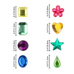 Gem Stickers for Crafts – 1200+ Self Adhesive Rhinestone Jewel Stickers in As…