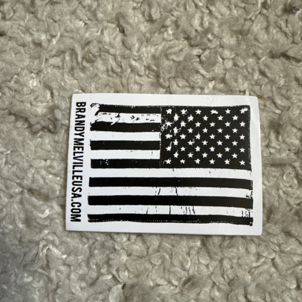 White And Black American Flag Brandy Melville Sticker