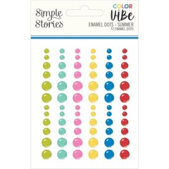 Crafts Enamel Dots SS Sticky Back Color Vibe Summer Bright Red Blue Green Yellow