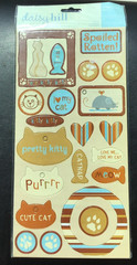 DAISY HILL CHIPBOARD SHAPES KITTY CAT – 2 SAME SIDES