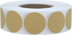 1000PCS Kraft Circle Stickers Dot Stickers, 1 Inch Round Blank Garage Sale Price