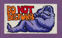 Vintage LARGE 1980s BJ Sticker DO NOT DISTURB