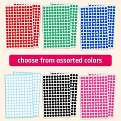 15,000 Red Round Dot Stickers – Self-Adhesive