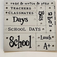 NEW Scrapbook SCHOOL Themed Stickers Charms Words Tags Shaker Box Rub-ons -G