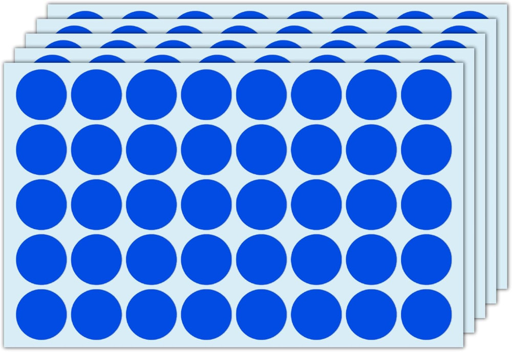 1000 Pieces 1 inch – Blue Dot Stickers Round Circle Dots Sticky Labels