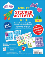 Toddler Activity Book Includes 500+ Stickers Learn ABCs Counting Colors for Kids