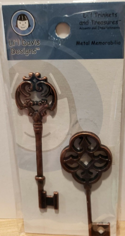 Li’l Davis Designs Metal Memorabilia 2 Keys Ant Copper – NEW!!