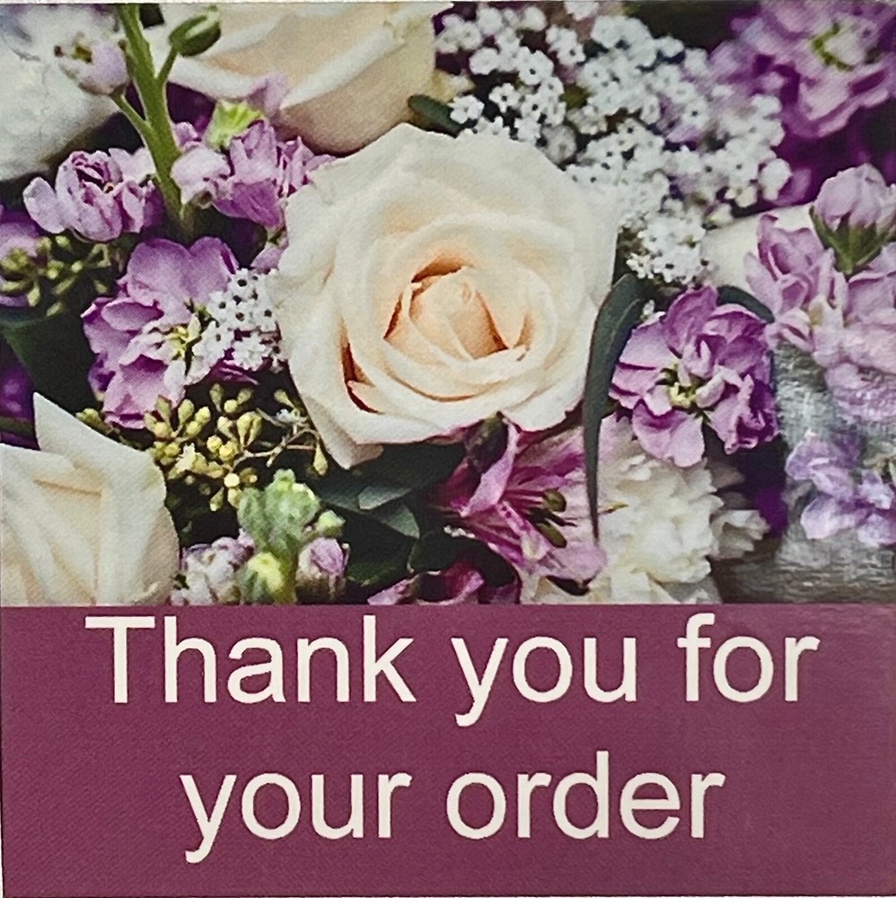 125 High Gloss Thank You Cards For Your Order eBay Amazon Etsy 2.5″x2.5″