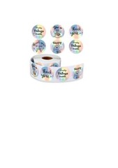 500Roll Rainbow Holographic Stickers For Your Business Thank You Decor Labels 1″