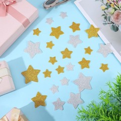 Gold Star Foam Glitter Self Adhesive Stickers for Crafts 100Pcs Foam Sticker