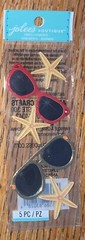 RARE Jolees Mini Sun Glasses & Star Fish Beach Vacation Sea Scrapbook Stickers