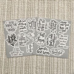16 Inspirational Christian Faith Stickers, 2” Bible Verse Quote Decals