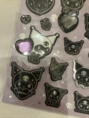 Brand New Sanrio Monotone Stone Kuromi Sticker Sheet