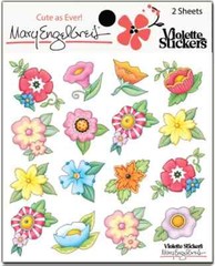 Mary Engelbreit Stickers 2 Sheets Whimsical Blooms Flowers All Kinds