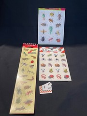 New Vintage 80’s 90’s Insect Stickers Lot 10 Sheets Ants Bugs Spiders Ladybug ++