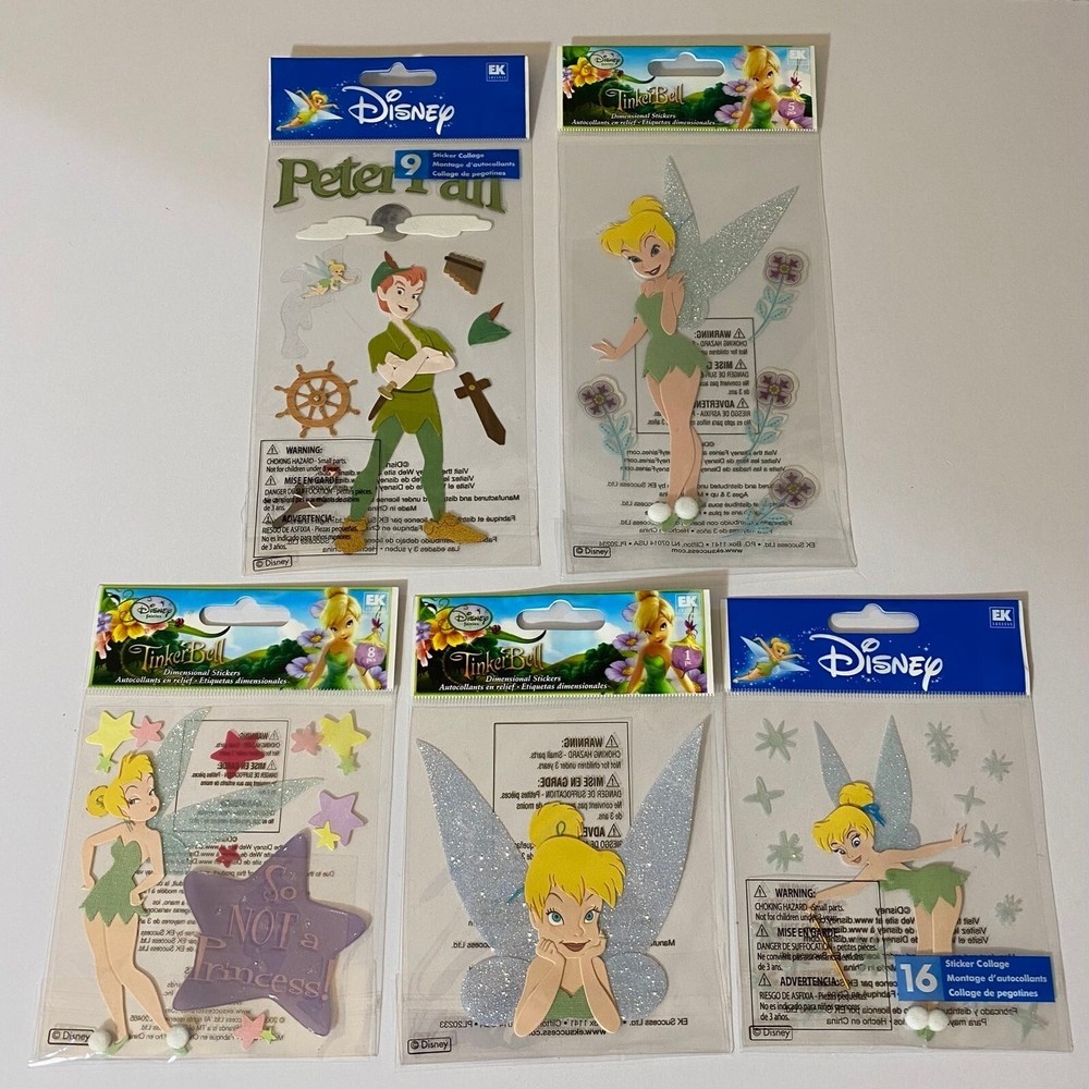 EK Success Disney Peter Pan & Tinkerbell Scrapbook Stickers