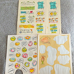 Vintage 1980s Hallmark Inspirational Quote & Cartoon Sticker Mixed 3 Sheets
