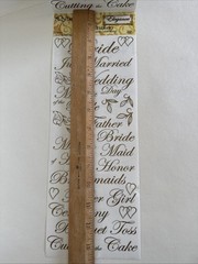 Bride Sticker ROLL NRN Designs Scrapbook Stickers Wedding Titles Gold