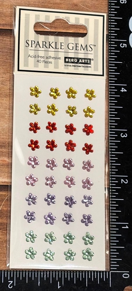 Hero Arts Sparkle Gems 40 Pieces Acid-Free Adhesive STICKER CH140 SMALL BLOSSOM