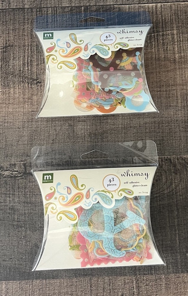 MAKING MEMORIES Clears Shapes WHIMSY Scrapbook Self-Adhesive 86 Pieces NEW