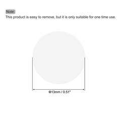 Color adhesive round label 13mm white pack of 1320