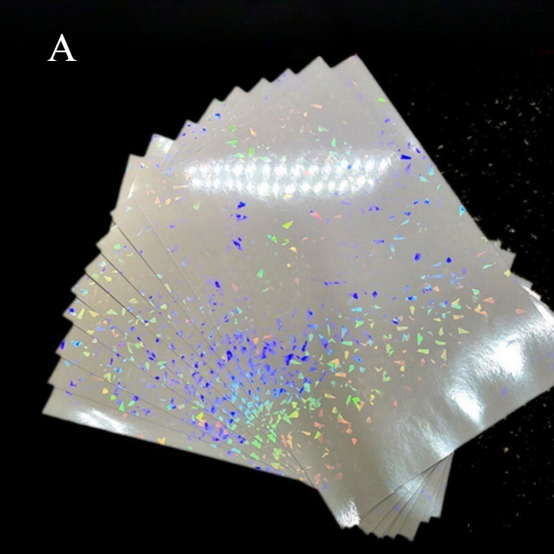 5x A4 Size Holographic Overlay Film Self-Adhesive Cold Laminating Sheets Quality