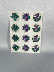 VINTAGE ORIGINAL 1982 CTP VIOLET SCRATCH ‘N SNIFF STICKERS – 3 FULL SHEETS MATTE