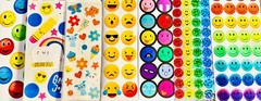 Sticker Bulk Smiley funny Face Happy Smiles food dessert – 10