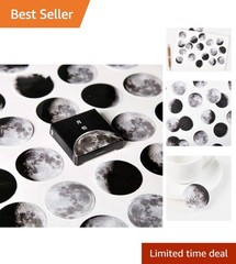45PCS Waterproof Moon Phase Stickers for Scrapbooking & Personalization
