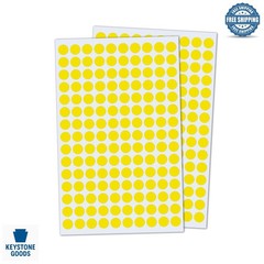 3000-Pack Yellow Round Dot Stickers 3/8 inch, Self-Adhesive Labels