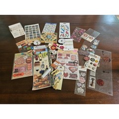 Multi-Brand Scrapbook Sticker Lot Mixed Themes Multicolor Craft Die Cuts